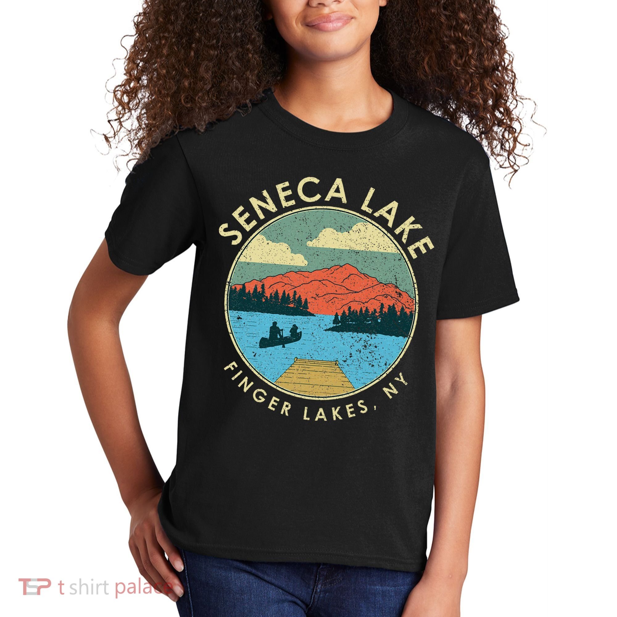 Finger Lakes Ny New York Seneca Lake Kids T-Shirt