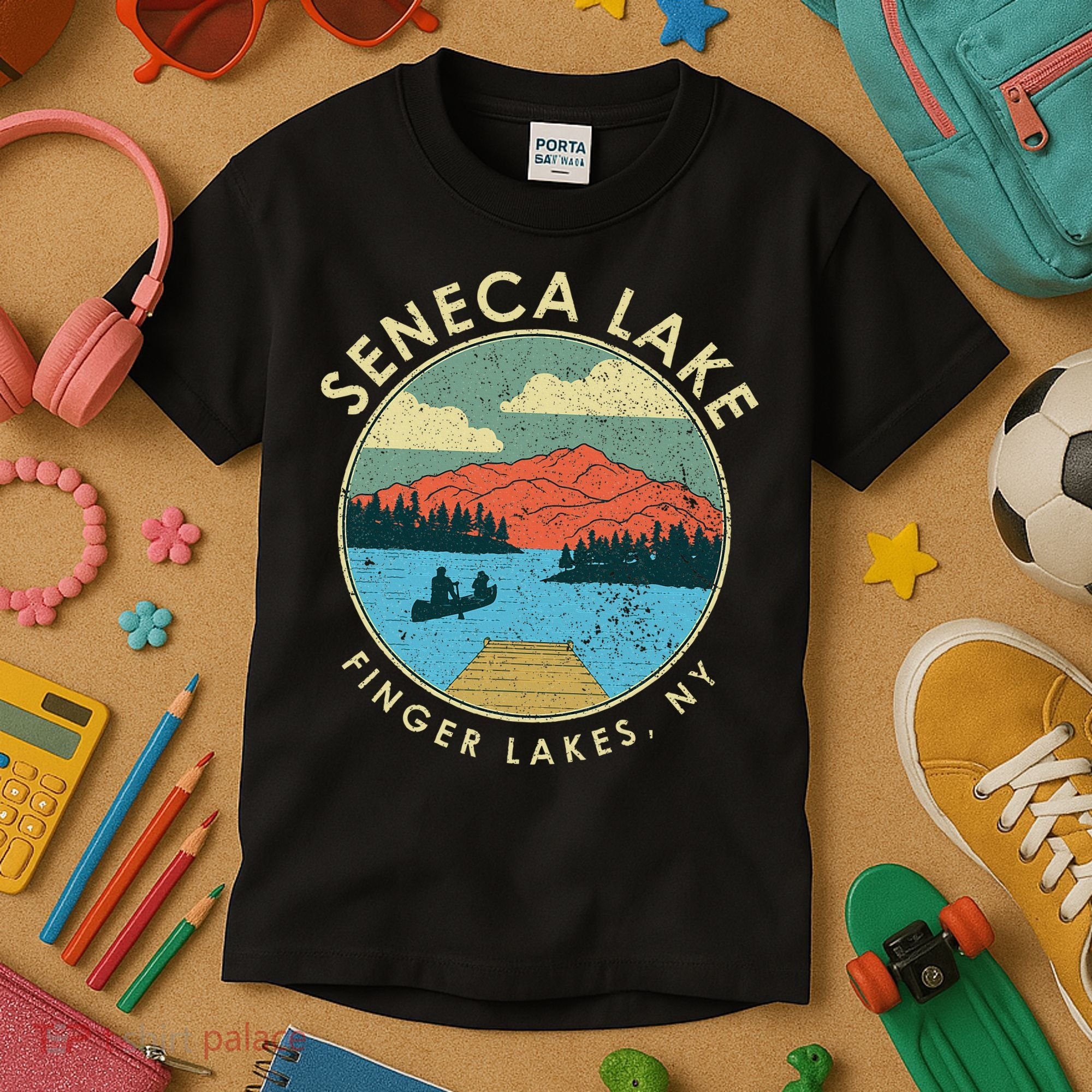 Finger Lakes Ny New York Seneca Lake Kids T-Shirt