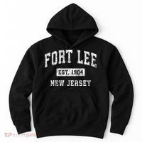 Fort Lee Nj & Retro Fort Lee Est. 1904 New Jersey Hoodie thumb 0