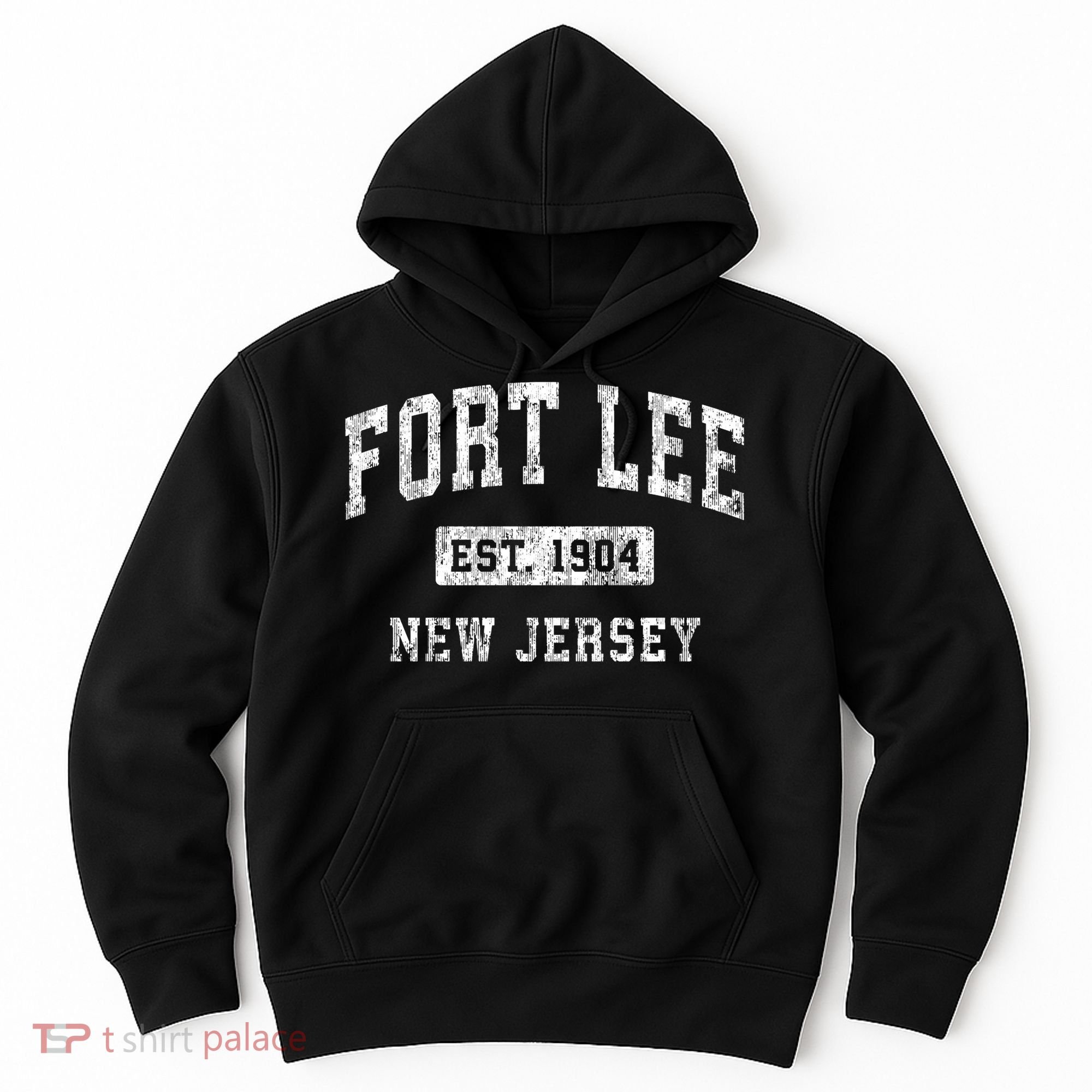 Fort Lee Nj & Retro Fort Lee Est. 1904 New Jersey Hoodie