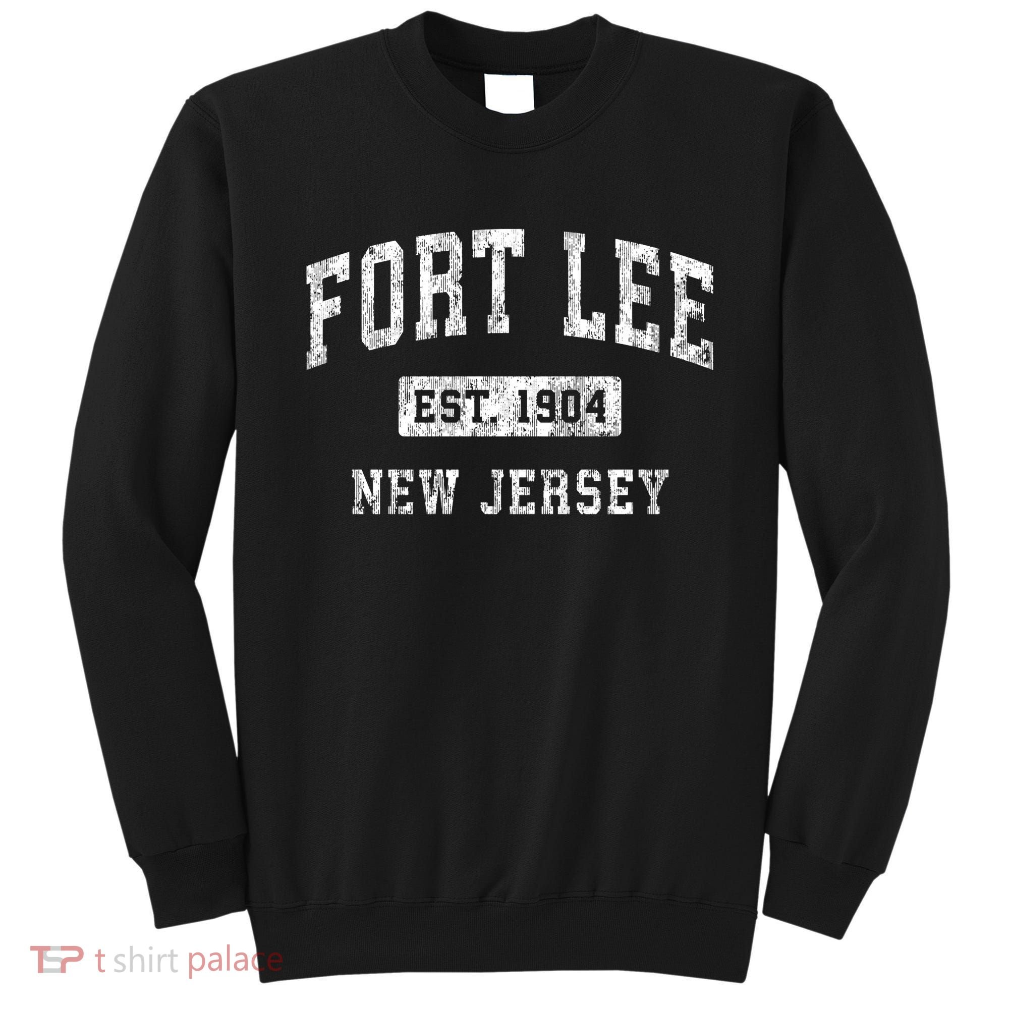 Fort Lee Nj & Retro Fort Lee Est. 1904 New Jersey Sweatshirt
