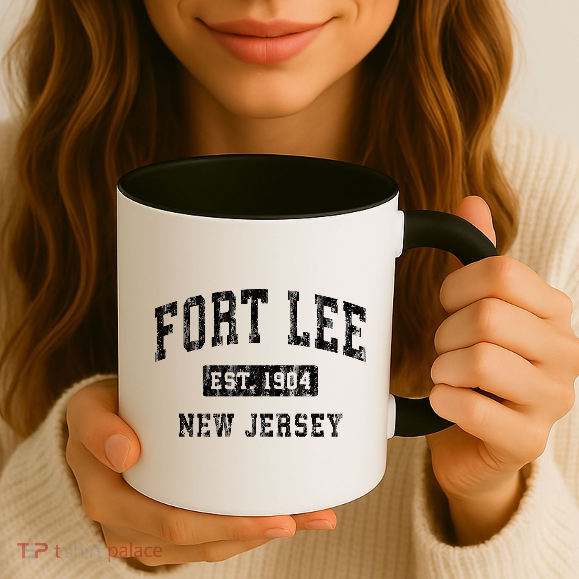 Fort Lee Nj & Retro Fort Lee Est. 1904 New Jersey Coffee Mug