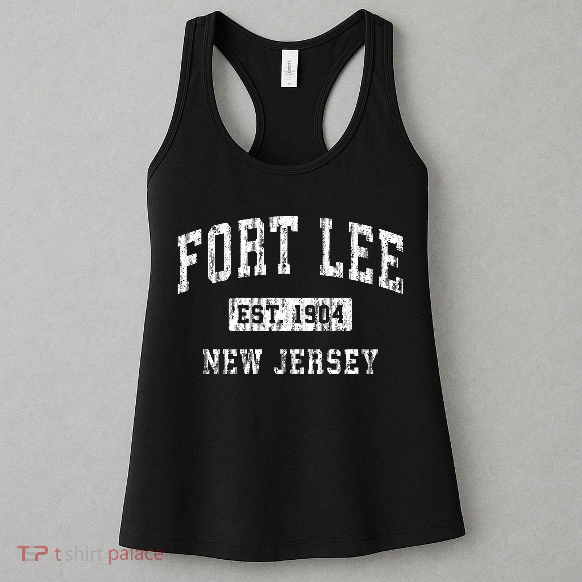 Fort Lee Nj & Retro Fort Lee Est. 1904 New Jersey Women's Tank Top