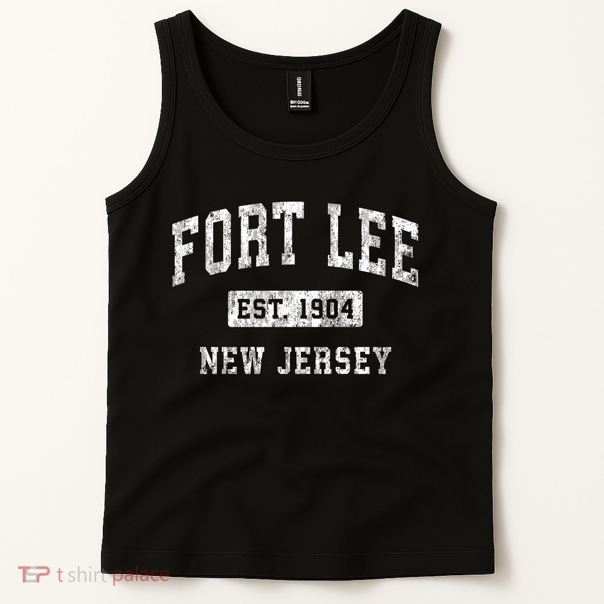 Fort Lee Nj & Retro Fort Lee Est. 1904 New Jersey Tank Top