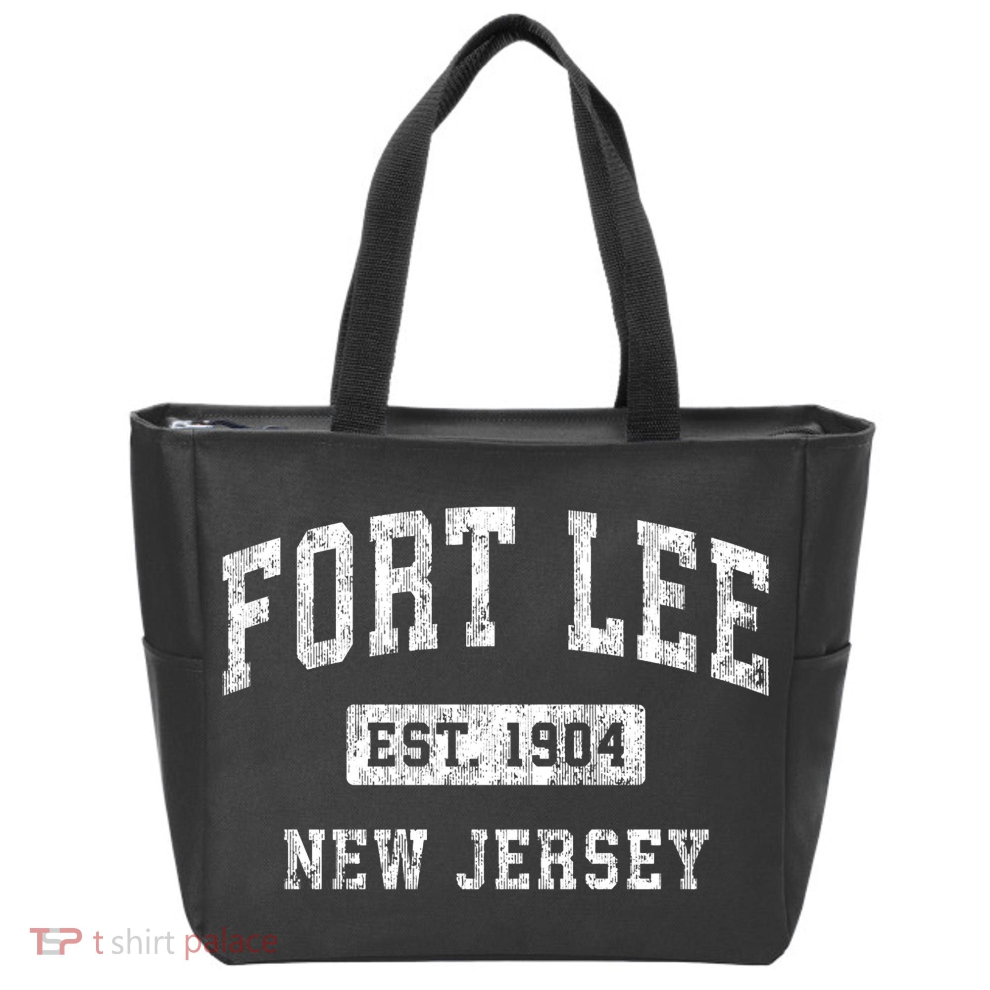 Fort Lee Nj & Retro Fort Lee Est. 1904 New Jersey Tote Bag