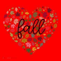 Fall Lover Nature Heart Santa Hat thumb 1