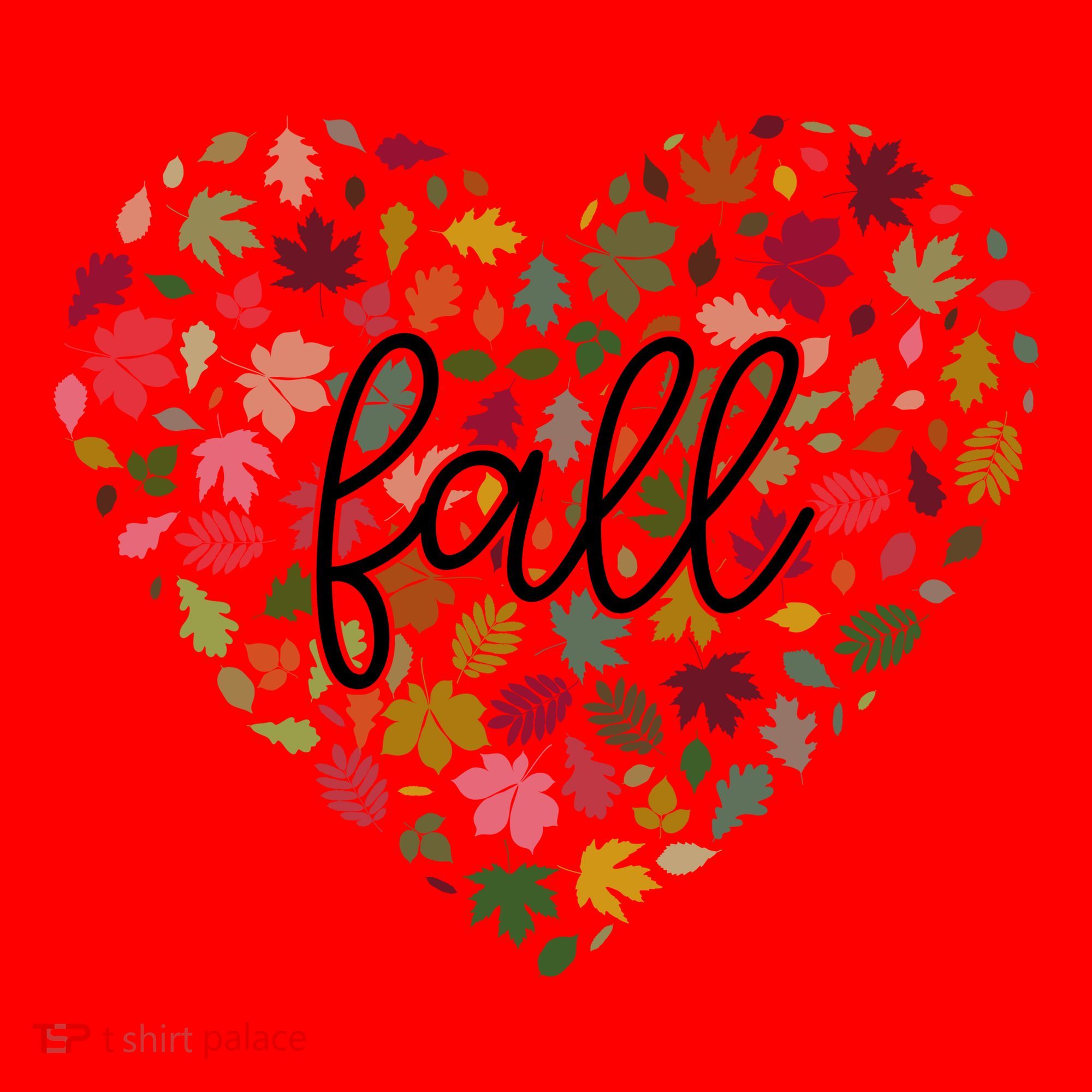 Fall Lover Nature Heart Santa Hat