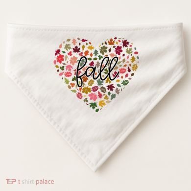 Fall Lover Nature Heart USA-Made Doggie Bandana