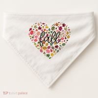 Fall Lover Nature Heart USA-Made Doggie Bandana thumb 0