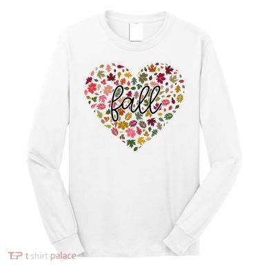 Fall Lover Nature Heart Long Sleeve Shirt