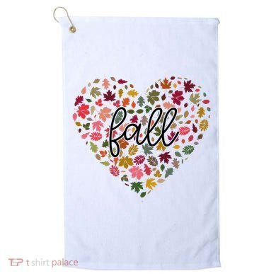 Fall Lover Nature Heart Golf Towel