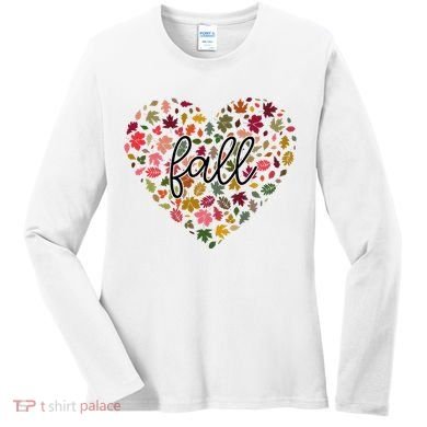 Fall Lover Nature Heart Women's Long Sleeve Shirt