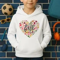 Fall Lover Nature Heart Kids Hoodie thumb 2