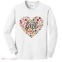 Fall Lover Nature Heart Kids Long Sleeve Shirt thumb 0