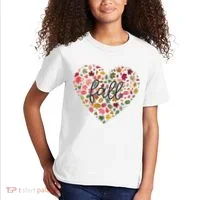 Fall Lover Nature Heart Kids T-Shirt thumb 2