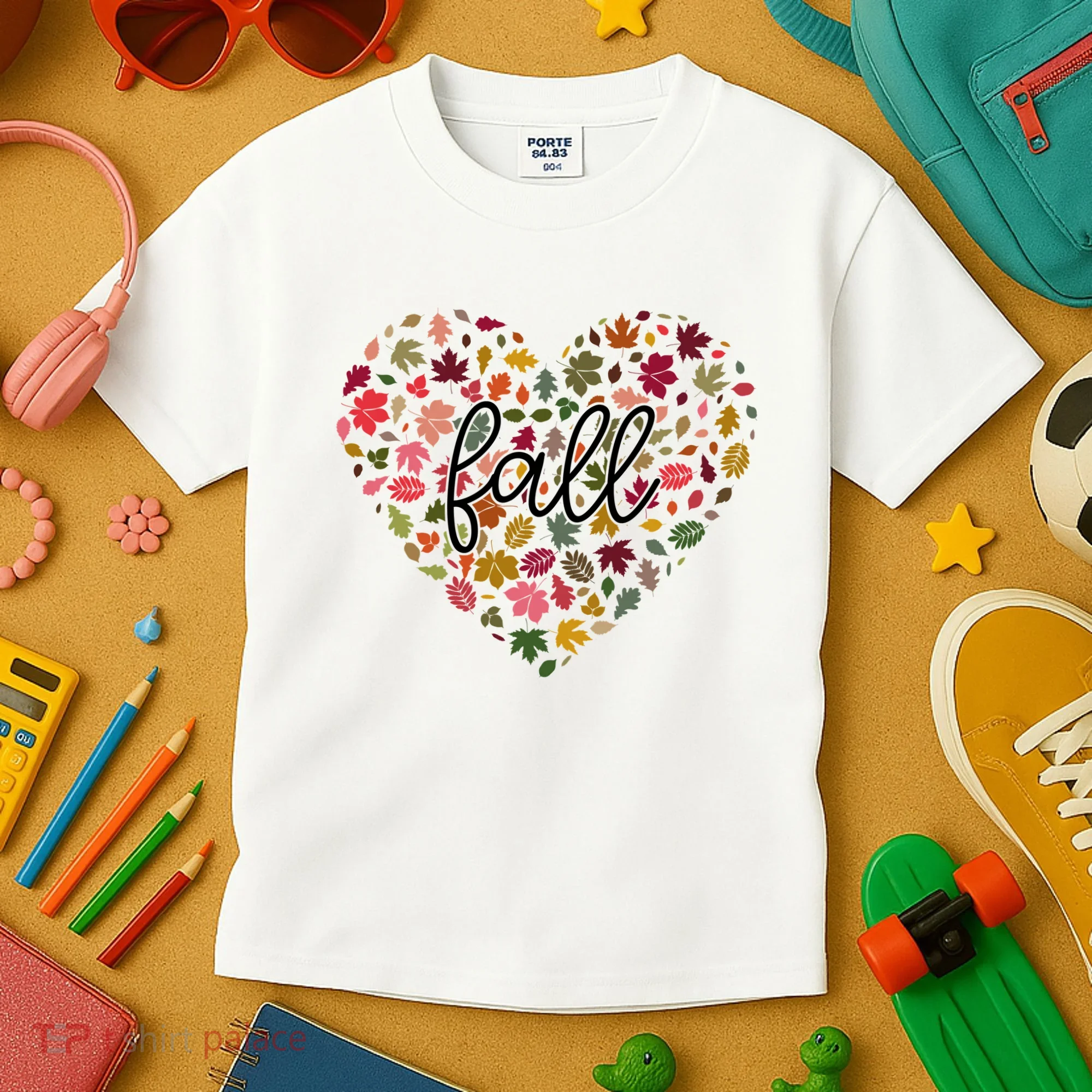 Fall Lover Nature Heart Kids T-Shirt