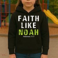 Faith Like Noah Hebrews 11:7 Kids Hoodie thumb 3