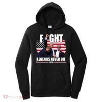 Fight Legends Never Die 2024 Trump Shooting Usa Flag Women's Hoodie thumb 0