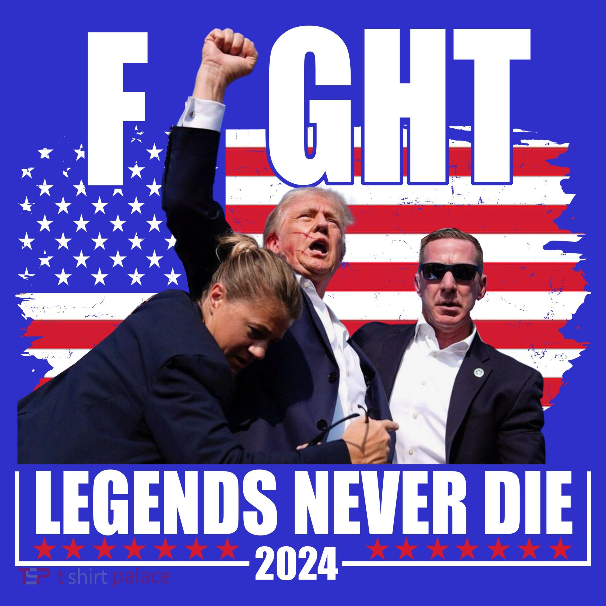 Fight Legends Never Die 2024 Trump Shooting Usa Flag Hoodie