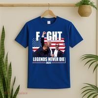 Fight Legends Never Die 2024 Trump Shooting Usa Flag T-Shirt thumb 2