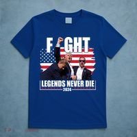 Fight Legends Never Die 2024 Trump Shooting Usa Flag T-Shirt thumb 5