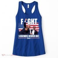 Fight Legends Never Die 2024 Trump Shooting Usa Flag Women's Tank Top thumb 0