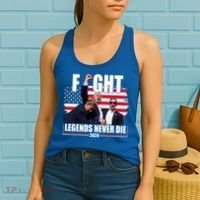 Fight Legends Never Die 2024 Trump Shooting Usa Flag Women's Tank Top thumb 2
