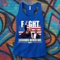 Fight Legends Never Die 2024 Trump Shooting Usa Flag Women's Tank Top thumb 3