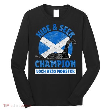 Funny Loch Ness Monster Nessie Hide And Seek Champion Long Sleeve Shirt