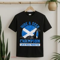 Funny Loch Ness Monster Nessie Hide And Seek Champion T-Shirt thumb 2