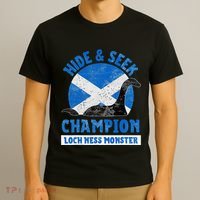 Funny Loch Ness Monster Nessie Hide And Seek Champion T-Shirt thumb 3