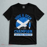 Funny Loch Ness Monster Nessie Hide And Seek Champion T-Shirt thumb 5