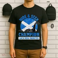 Funny Loch Ness Monster Nessie Hide And Seek Champion T-Shirt thumb 6