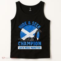 Funny Loch Ness Monster Nessie Hide And Seek Champion Tank Top thumb 2