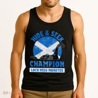 Funny Loch Ness Monster Nessie Hide And Seek Champion Tank Top thumb 3