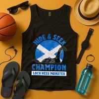 Funny Loch Ness Monster Nessie Hide And Seek Champion Tank Top thumb 4