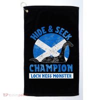 Funny Loch Ness Monster Nessie Hide And Seek Champion Golf Towel thumb 0