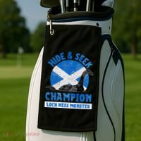 Funny Loch Ness Monster Nessie Hide And Seek Champion Golf Towel thumb 2