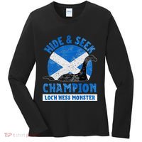 Funny Loch Ness Monster Nessie Hide And Seek Champion Women's Long Sleeve Shirt thumb 0