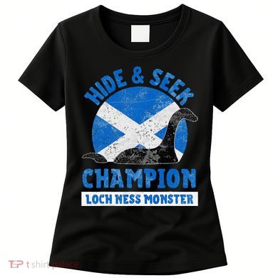 Funny Loch Ness Monster Nessie Hide And Seek Champion Women's T-Shirt