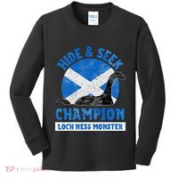 Funny Loch Ness Monster Nessie Hide And Seek Champion Kids Long Sleeve Shirt thumb 0
