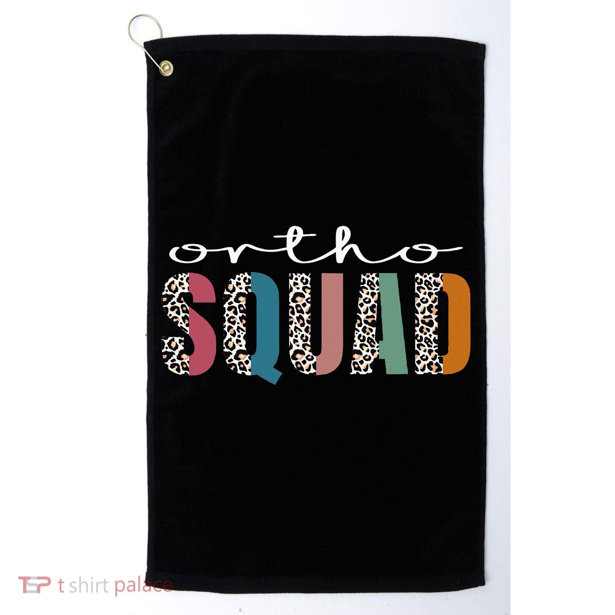 Funny Leopard Nursing Ortho Squad Orthopedics Nurse Golf Towel