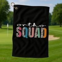 Funny Leopard Nursing Ortho Squad Orthopedics Nurse Golf Towel thumb 1