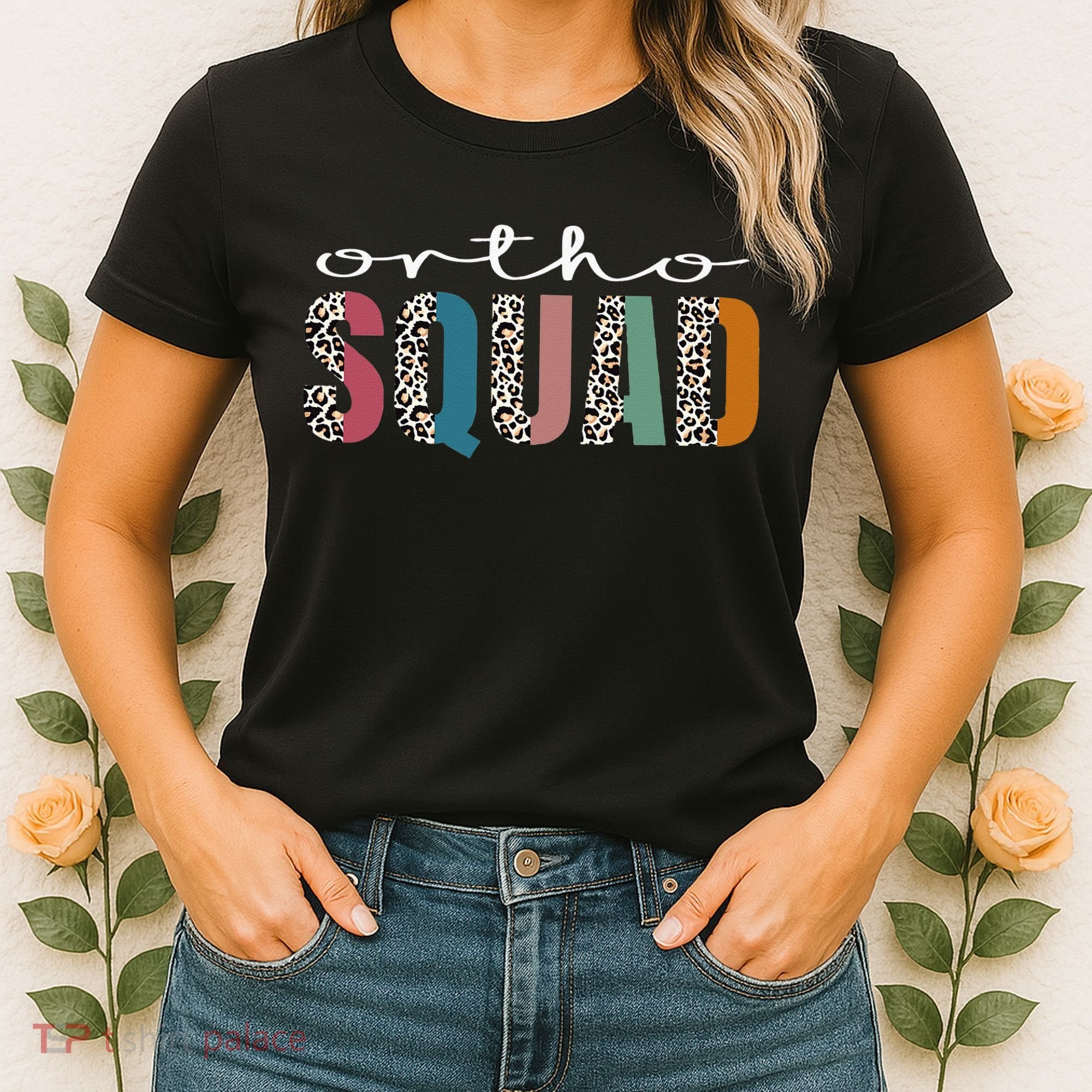 Funny Leopard Nursing Ortho Squad Orthopedics Nurse Women's T-Shirt