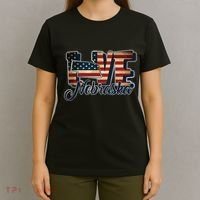 Funny Love Nebraska American Flag Patriotic T-Shirt thumb 4