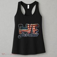 Funny Love Nebraska American Flag Patriotic Women's Tank Top thumb 3