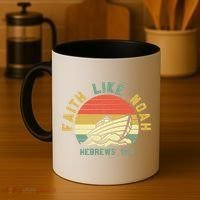 Faith Like Noah Hebrews Sunset Coffee Mug thumb 4