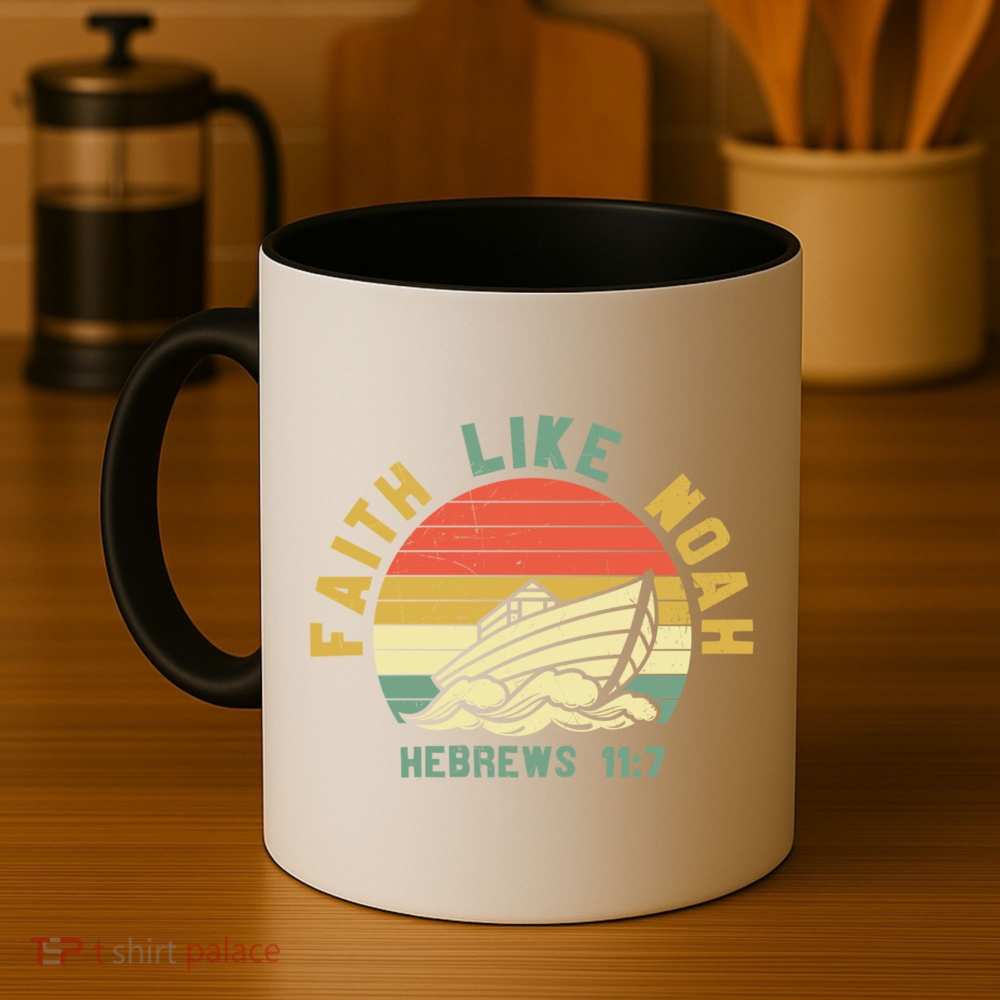 Faith Like Noah Hebrews Sunset Coffee Mug
