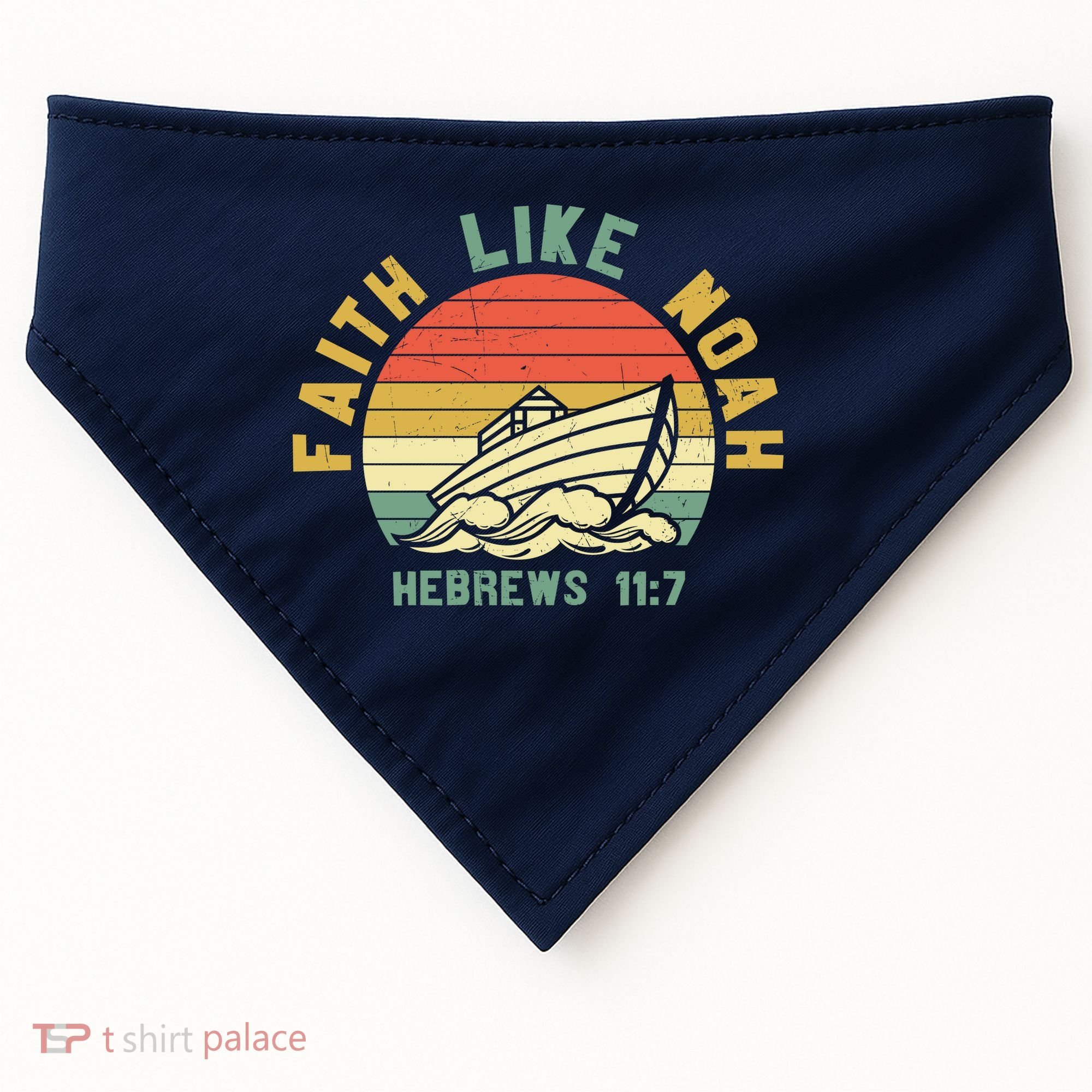 Faith Like Noah Hebrews Sunset USA-Made Doggie Bandana