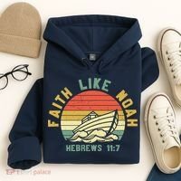 Faith Like Noah Hebrews Sunset Hoodie thumb 4